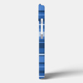 Monogram blue stripes Case-Mate iPhone case (Achterkant / Links)