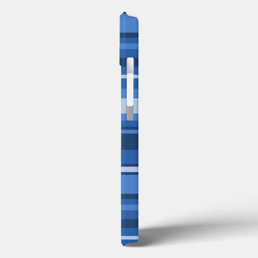 Monogram blue stripes Case-Mate iPhone case (Achterkant / Links)