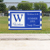 Monogram Blue Stripes Summer Family Reunion Spandoek (Insitu)