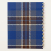Monogram Blue Tartan Passen getrouwd Weddenschap Planner (Achterkant)