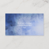 Monogram Blue White Waterverf Trendy Visitekaartje (Achterkant)