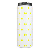 Monogram Blue Yellow Polka Dots Thermosbeker (Achterkant)