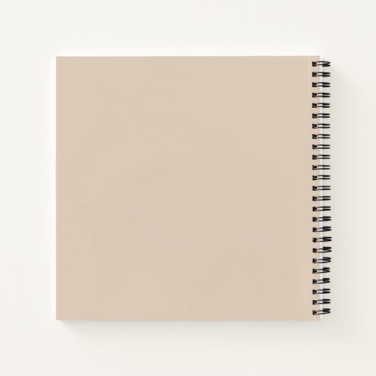 Monogram Blush Boho Modern Minimalistisch Vrouweli Notitieboek (Achterkant)