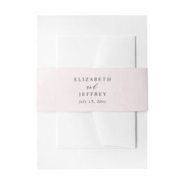 Monogram Blush Bruiloft Uitnodigingen Wikkel