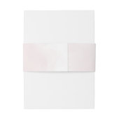 Monogram Blush Bruiloft Uitnodigingen Wikkel (Achterkant Voorbeeld)