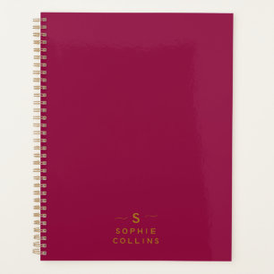 Monogram Blush Cherry Gold Naam Planner