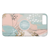 Monogram | Blush & Gold I Case-Mate iPhone Case (Achterkant (Horizontaal))
