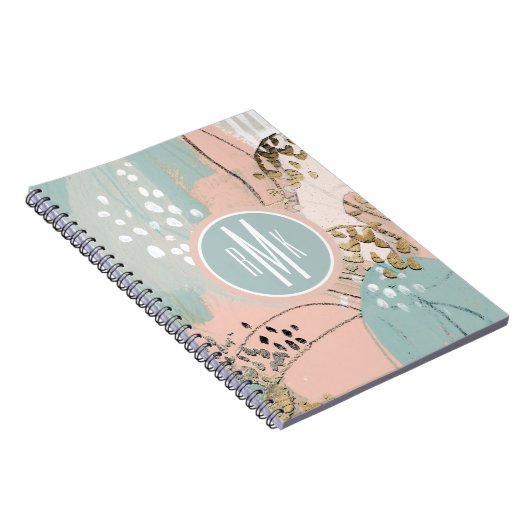 Monogram | Blush & Gold I Notitieboek (Rechterzijde)