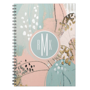 Monogram   Blush & Gold I Notitieboek