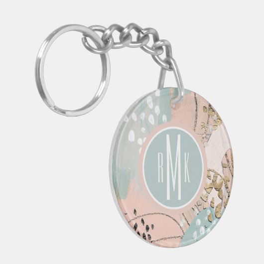 Monogram | Blush & Gold I Sleutelhanger (Voorkant Links)