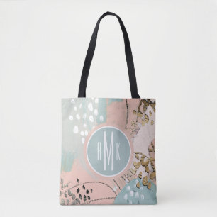 Monogram   Blush & Gold I Tote Bag