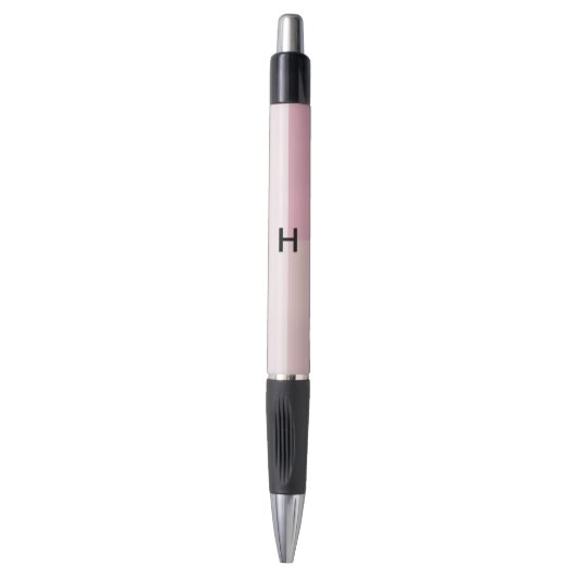 Monogram Blush Pastel Bleekroze Kleurblok Pen (Voorkant Verticaal)