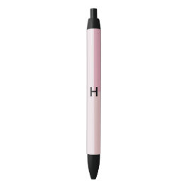 Monogram Blush Pastel Bleekroze Kleurblok Zwarte Inkt Pen
