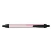 Monogram Blush Pastel Bleekroze Kleurblok Zwarte Inkt Pen (Achterkant)