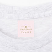 Monogram Blush Pink | Elegant Chic Gold Cloding Labels (Aangebracht)