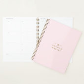 Monogram Blush Pink | Elegant Gold Minimalist Planner (Display)