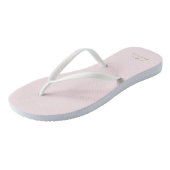 Monogram Blush Pink | Elegant Gold Minimalist Teenslippers (Schuin)