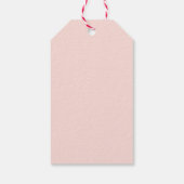 Monogram Blush Pink en White Cadeaulabel (Achterkant)