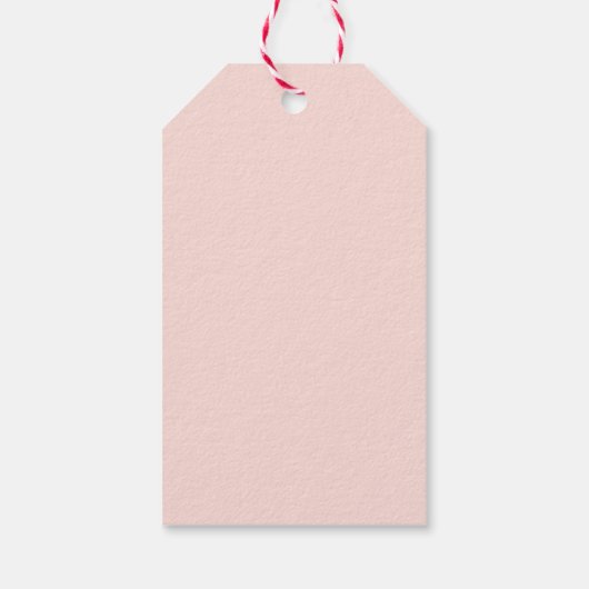 Monogram Blush Pink en White Cadeaulabel (Achterkant)