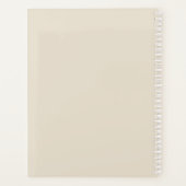 Monogram Blush Pink Flowers Waterverf Elegant Big Planner (Achterkant)
