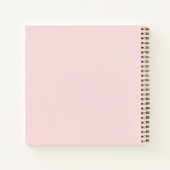Monogram Blush Pink Gold Minimalist Elegant Name Notitieboek (Achterkant)