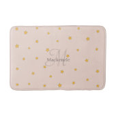 Monogram Blush Pink Lucky Stars Badmat (Voorkant)