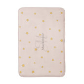 Monogram Blush Pink Lucky Stars Badmat (Voorkant Verticaal)