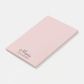 Monogram Blush Pink Minimalist Feminine Post-it® Notes (Schuin)