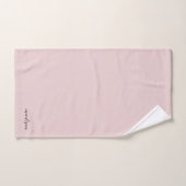 Monogram Blush Pink Modern Minimalist Feminine Bad Handdoek (Handdoek)