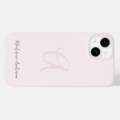 Monogram Blush Pink Modern Minimalist Feminine Case-Mate iPhone Case (Achterkant (horizontaal))