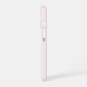 Monogram Blush Pink Modern Minimalist Feminine iPhone 16 Hoesje (Linkerkant)