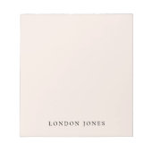 Monogram Blush Pink Modern Minimalist Feminine Notitieblok (Voorkant)