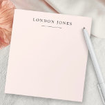 Monogram Blush Pink Modern Minimalist Feminine Notitieblok<br><div class="desc">Monogram Blush Roze Modern Minimalistisch Vrouwelijk Notitieblok</div>