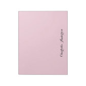Monogram Blush Pink Modern Minimalist Feminine Notitieblok (Linkerzijde)