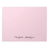 Monogram Blush Pink Modern Minimalist Feminine Notitieblok (Voorkant)