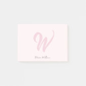 Monogram Blush Pink Modern Minimalist Feminine Post-it® Notes (Voorkant)