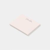 Monogram Blush Pink Modern Minimalist Feminine Post-it® Notes (Schuin)