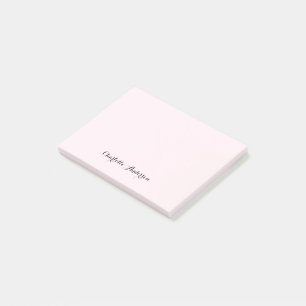 Monogram Blush Pink Modern Minimalist Feminine Post-it® Notes