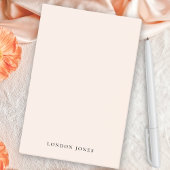 Monogram Blush Pink Modern Minimalist Feminine Post-it® Notes