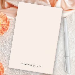 Monogram Blush Pink Modern Minimalist Feminine Post-it® Notes