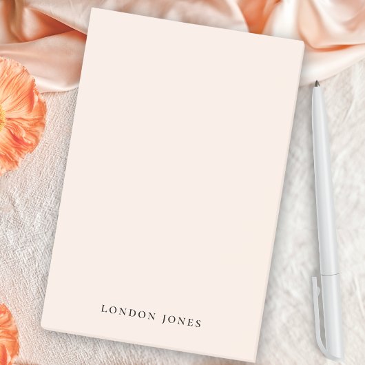 Monogram Blush Pink Modern Minimalist Feminine Post-it® Notes