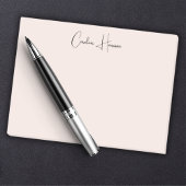 Monogram Blush Pink Modern Minimalist Feminine Post-it® Notes