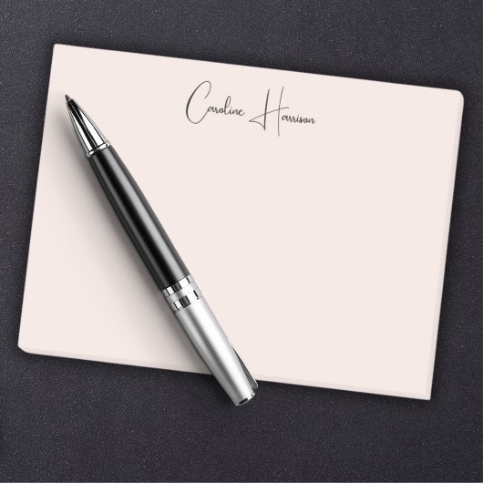 Monogram Blush Pink Modern Minimalist Feminine Post-it® Notes