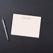 Monogram Blush Pink Modern Minimalist Feminine Post-it® Notes