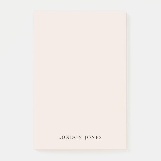 Monogram Blush Pink Modern Minimalist Feminine Post-it® Notes (Voorkant)