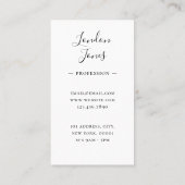 Monogram Blush Pink Modern Minimalist Feminine Visitekaartje (Achterkant)