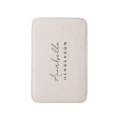 Monogram Blush Pink | Moderne, minimalistische vro Badmat (Voorkant Verticaal)