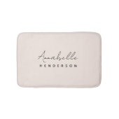 Monogram Blush Pink | Moderne, minimalistische vro Badmat (Voorkant)