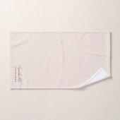Monogram Blush Pink | Moderne, minimalistische vro Handdoek (Handdoek)