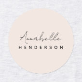 Monogram Blush Pink | Moderne, minimalistische vro Labels (Design 1)